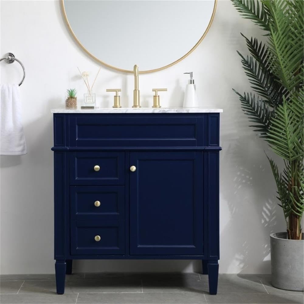 Elegant Lighting – VF12532BL – 32 Inch Single Bathroom Vanity in Blue