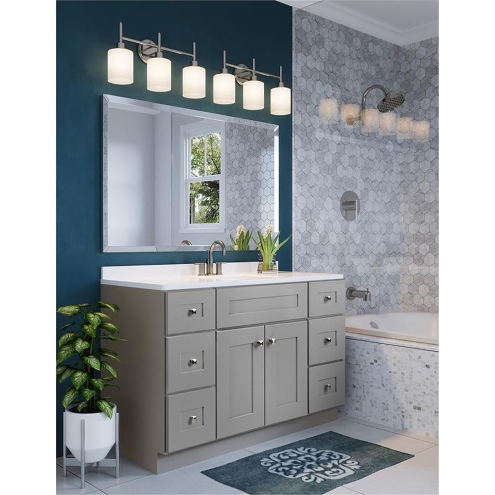 Brookings 48″ Bathroom Vanity Shaker Solid Wood-Assembled Sherwin Williams Gray