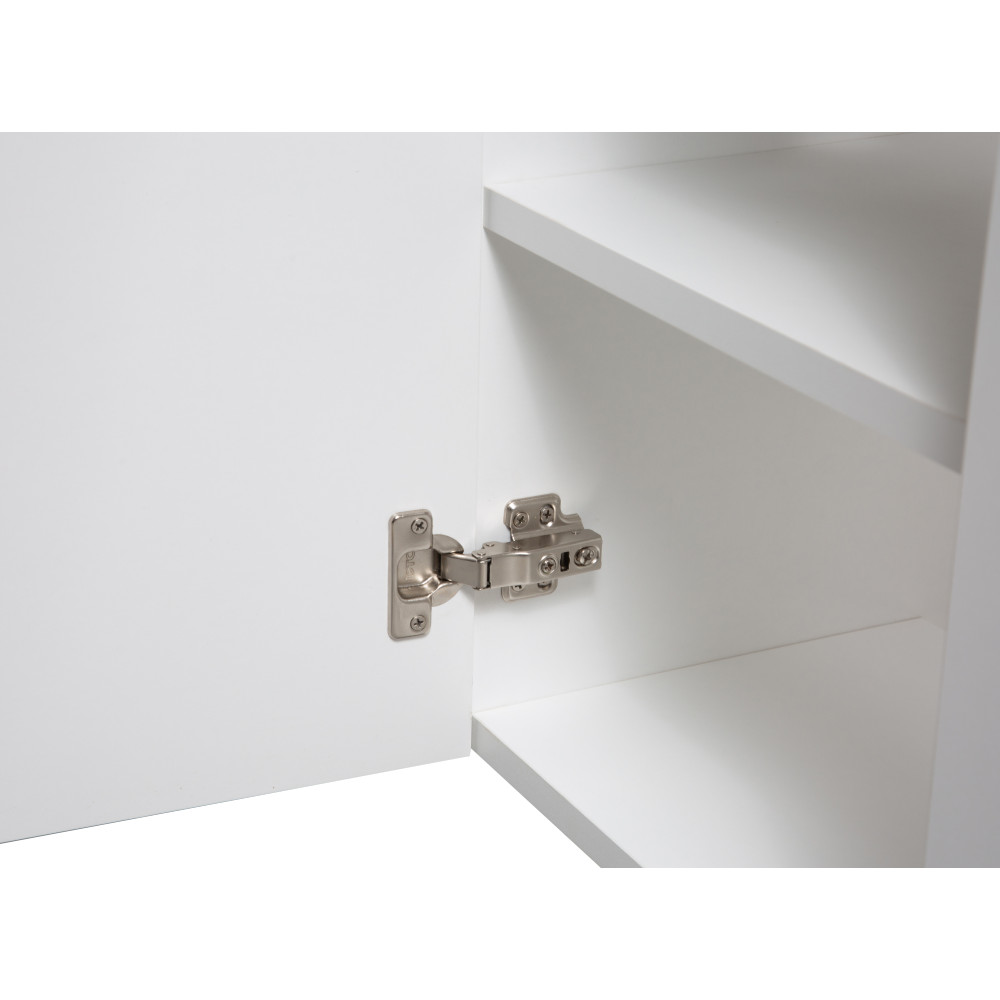 Matte Gray 21.6″ Bathroom Vanity with Ceramic Sink & Soft-Close Doors