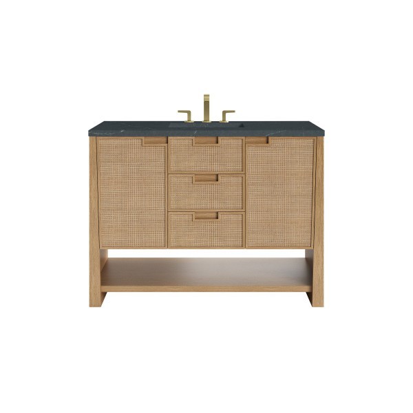 48″ James Martin Solene D225-V48-SSO-3CSP Vanity Cabinet Charcoal Soapstone Top