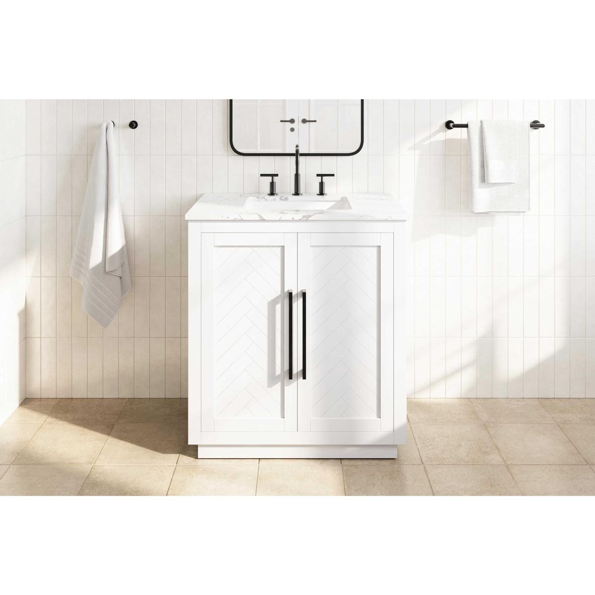 Elegant Lighting VF29030WH Chase 30 X 34 inch White Bathroom Vanity Cabinet