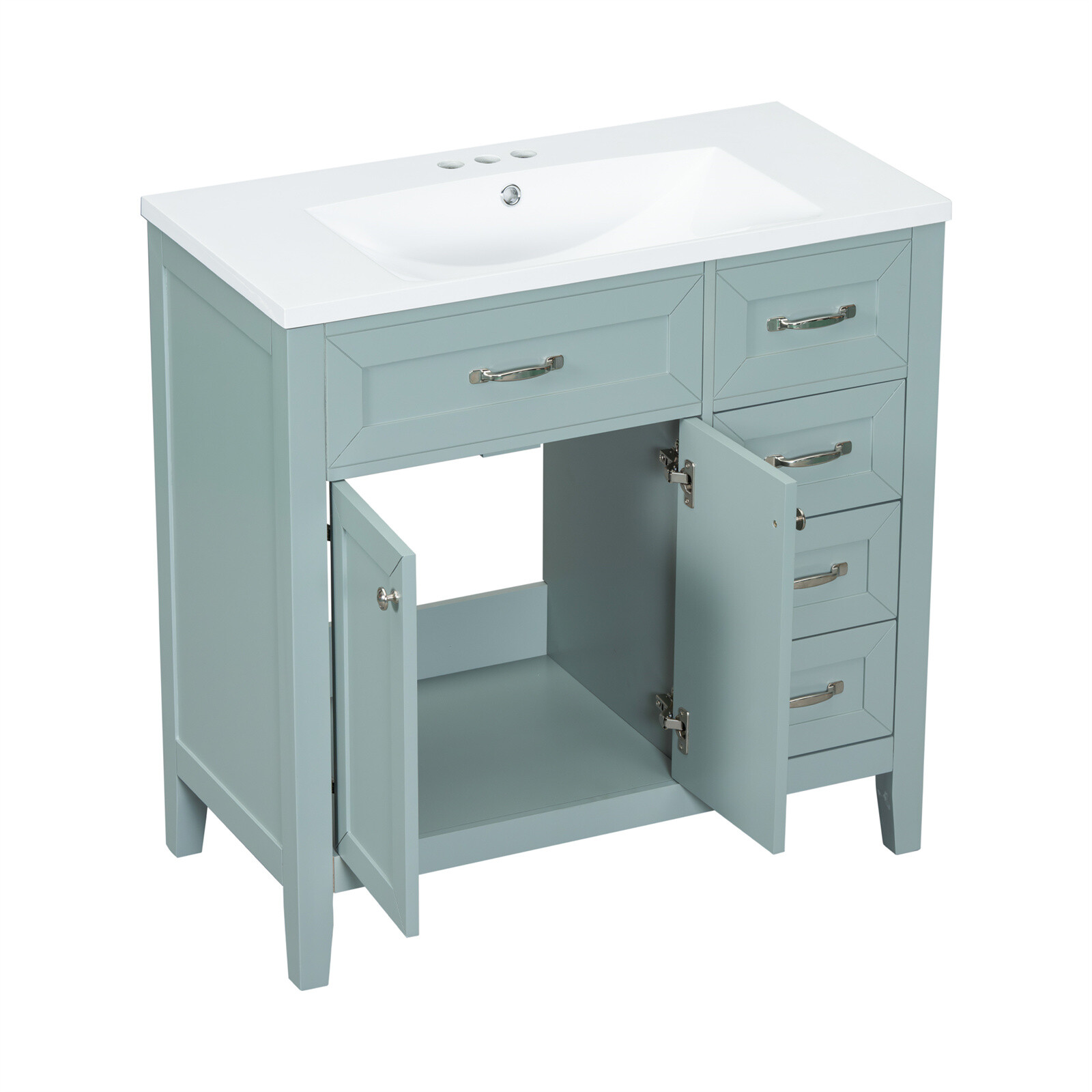 36″ Bathroom Vanity with Sink Combo Bathroom Storage Cabinet with Drawers