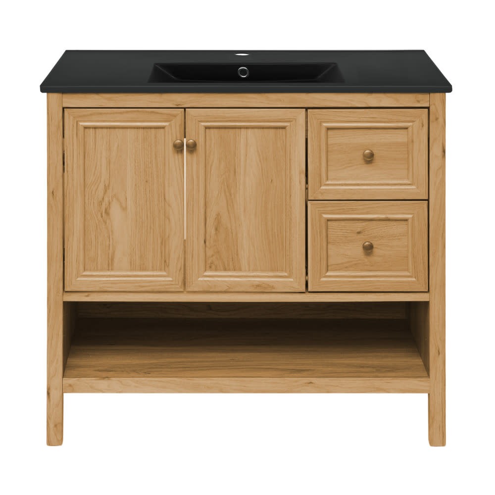 Swiss Madison SM-BV241MB Chateau 36″ – Golden Oak / Matte Black