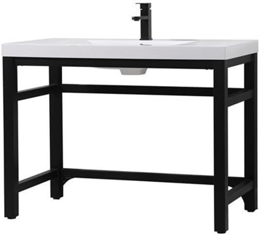 Elegant Lighting VF14542BK ADA Compliant Single Bathroom Metal Vanity in Black