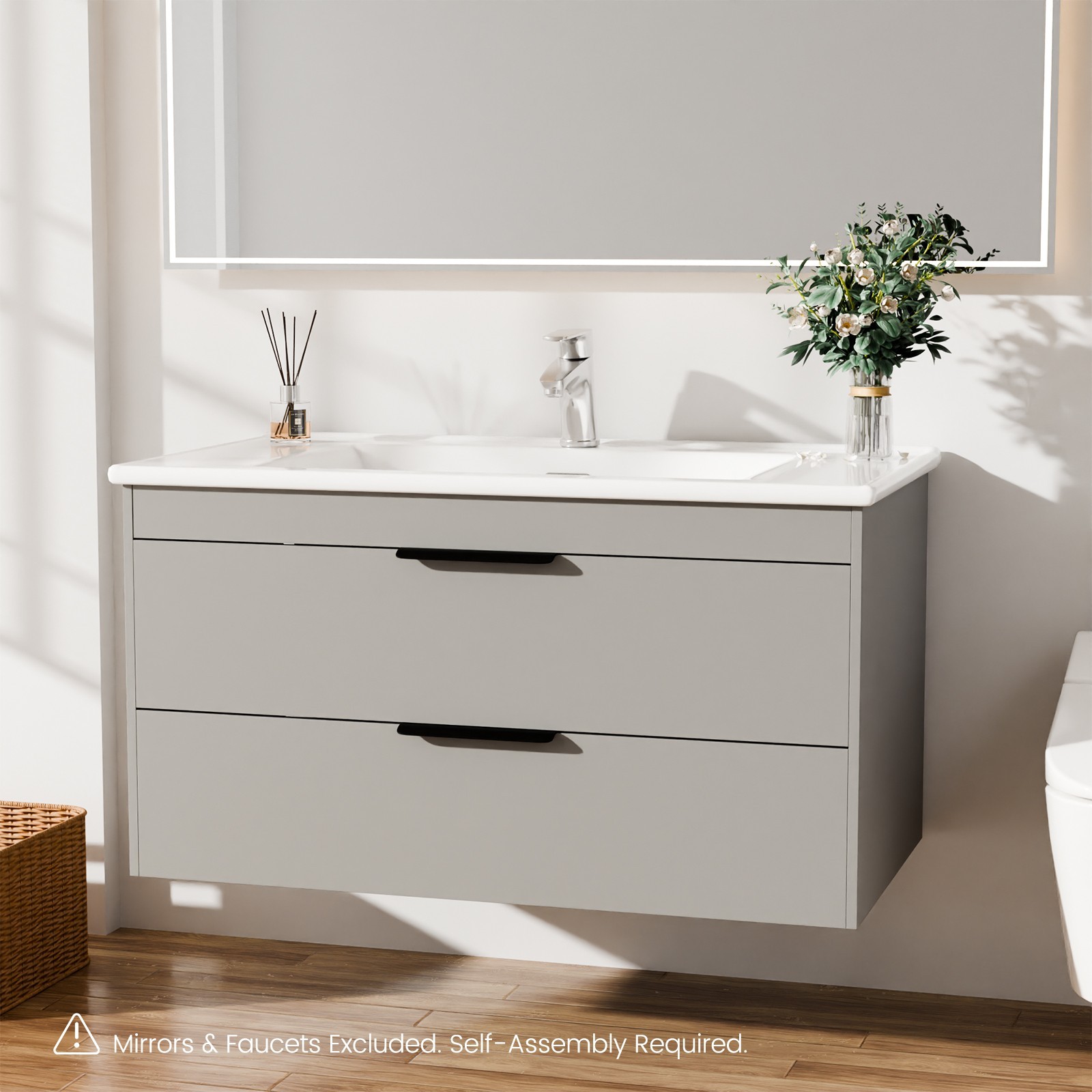 36 Inch Bathroom Vanity with Sink, Floating Bathroom Vanities with Sink
