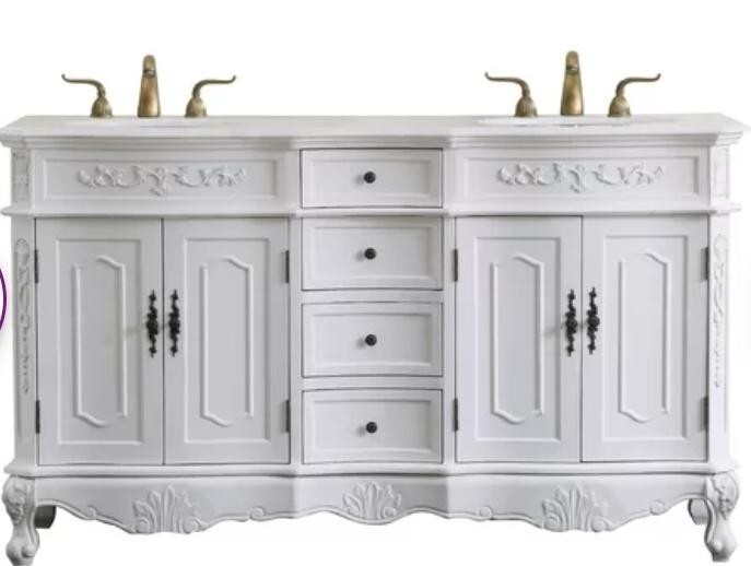 Halethorpe 60 double bathroom vanity set by Laurel foundry  modern farmhouse 