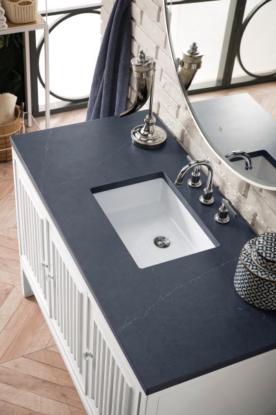 48″ James Martin Athens E645-V48-GW-3CSP Vanity Cabinet Charcoal Soapstone Top