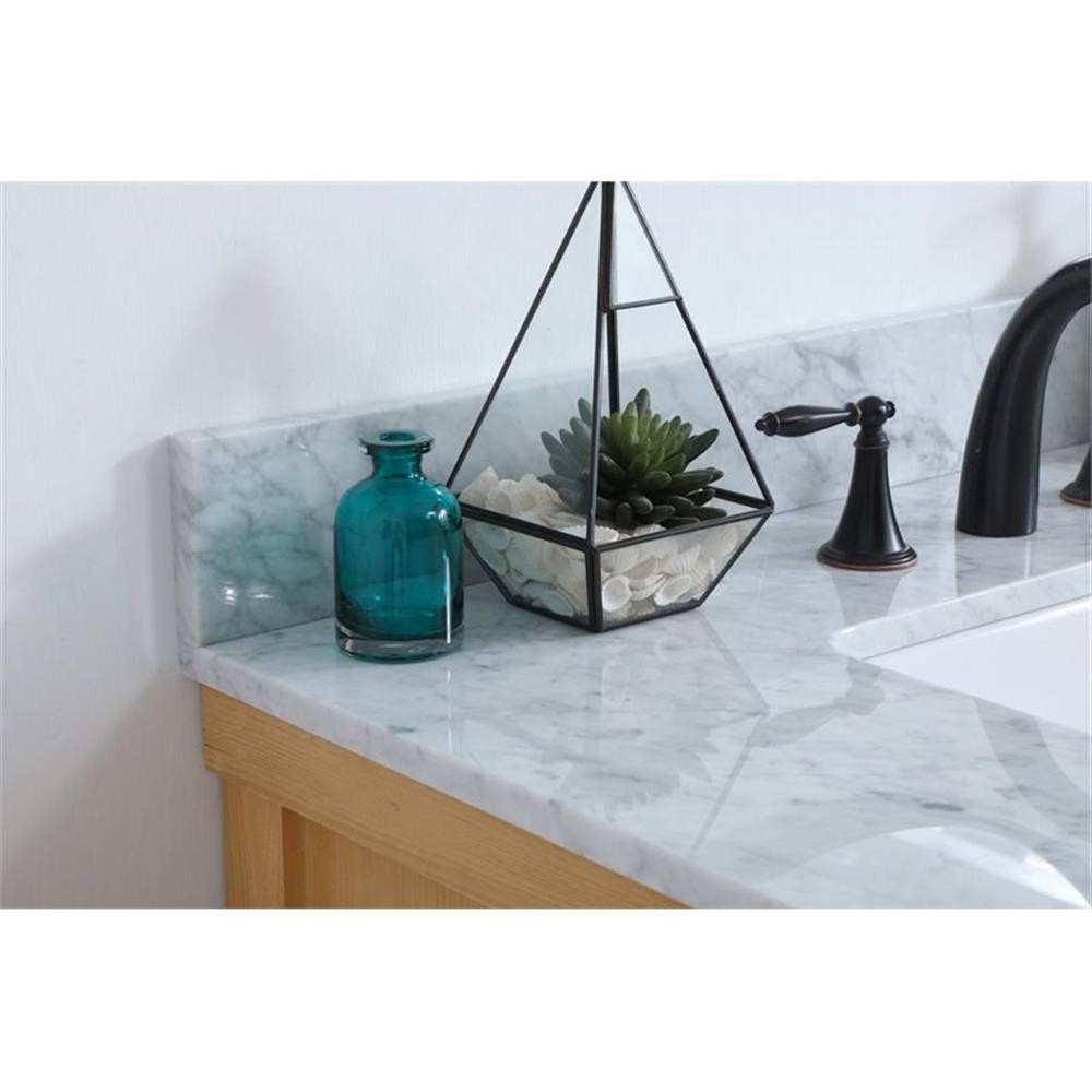 Elegant Decor Clement 36″ Single Bathroom Vanity with Backsplash in Natural Wood