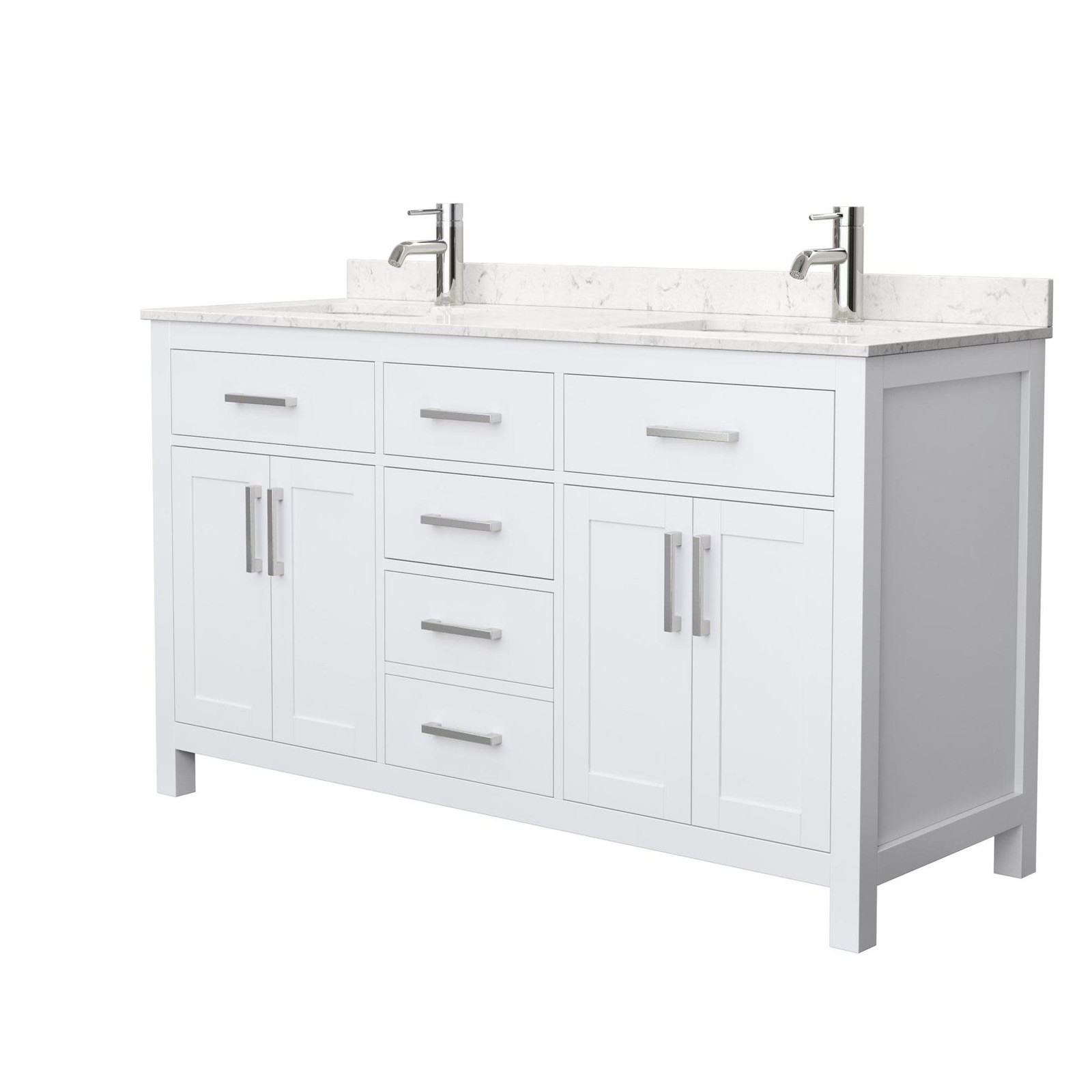 Wyndham Collection WCG242460DCCUNSMXX Beckett 60″ – White / Carrara Cultured