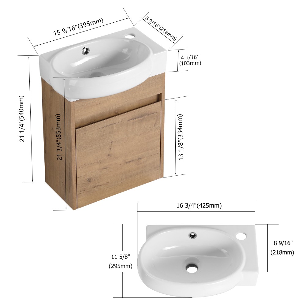 Bathroom Vanity with Sink and Soft-Close Doors
