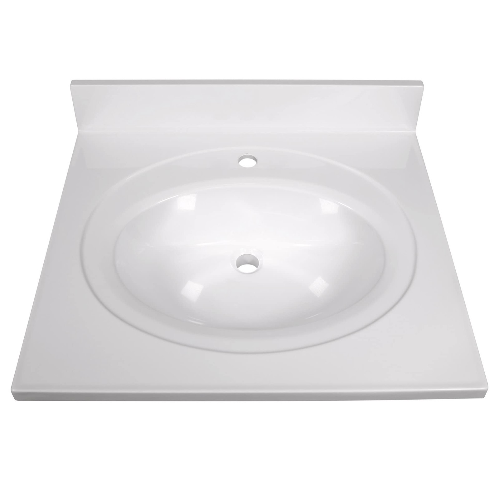 Design House Brookings 25″ Transitional Marble Bathroom Vanity in Birch