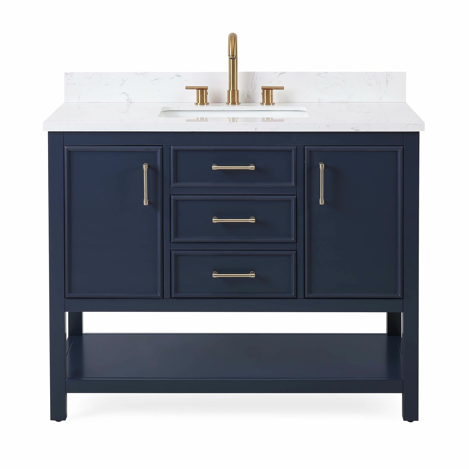 42 inch Navy Blue Color Finish Single Sink Bathroom Vanity – Felton 7220NB