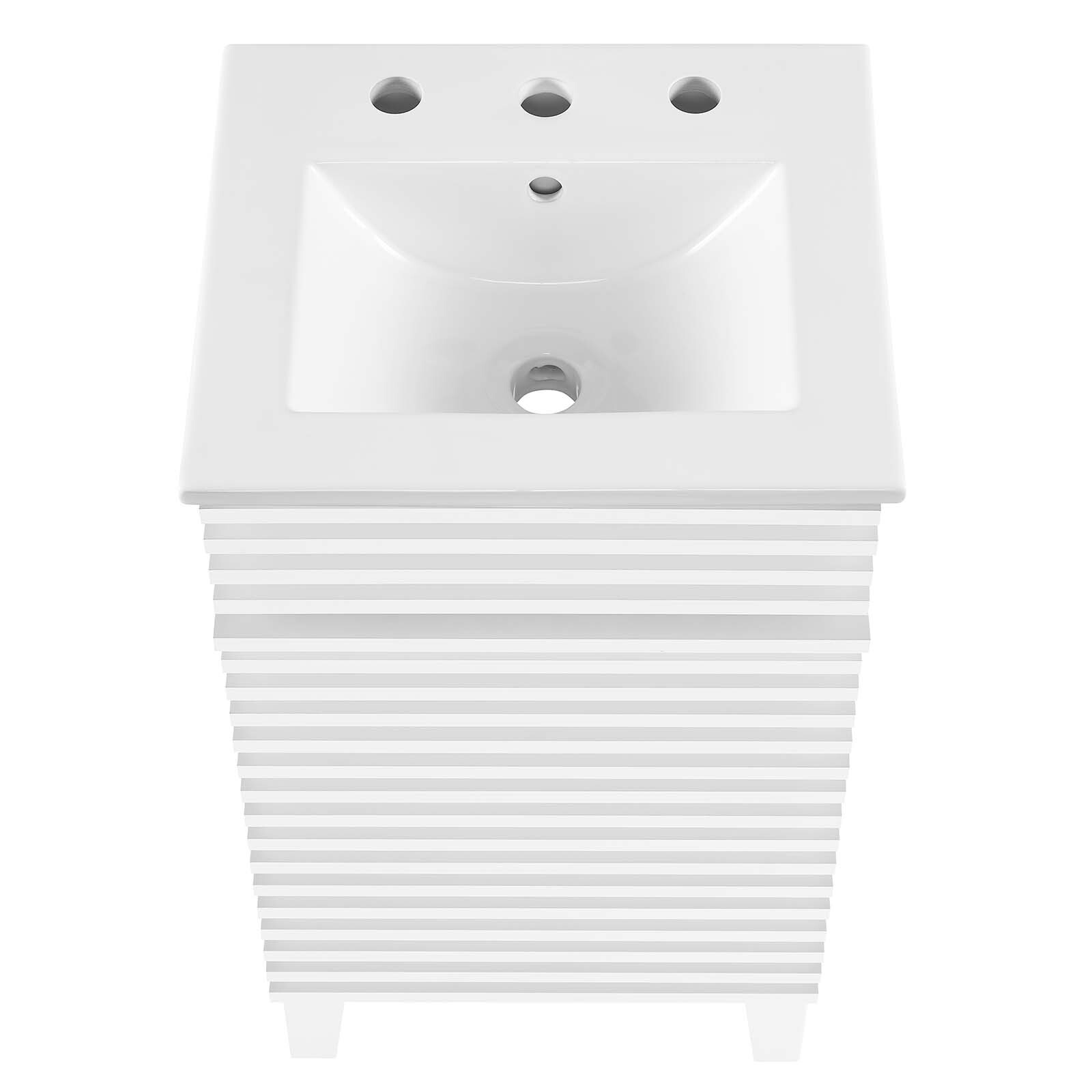 Modway Render 18″ Bathroom Vanity With Sink in White White