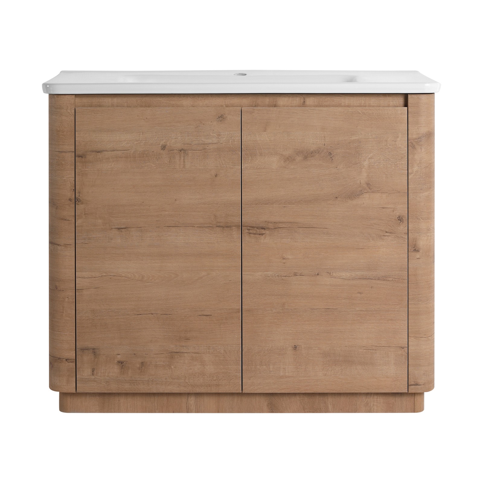 40 inch Freestanding Bathroom Vanity with Ceramic Sink Adjustable Shelf Plywood