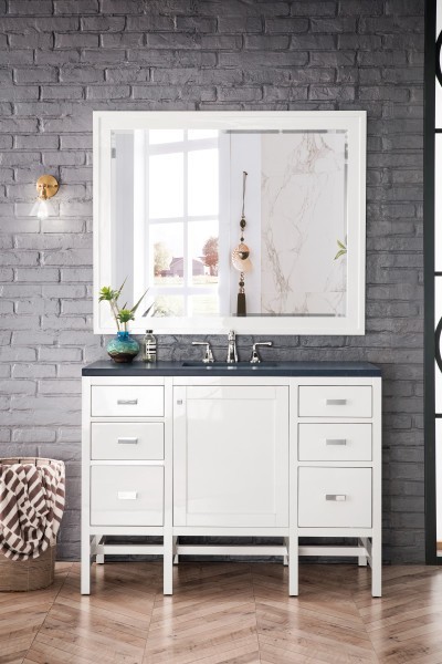 48″ James Martin Addison E444-V48-GW-3CSP Vanity Cabinet Charcoal Soapstone Top