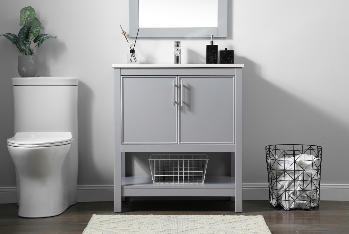 Elegant Lighting VF26630 Everett 30″ – White