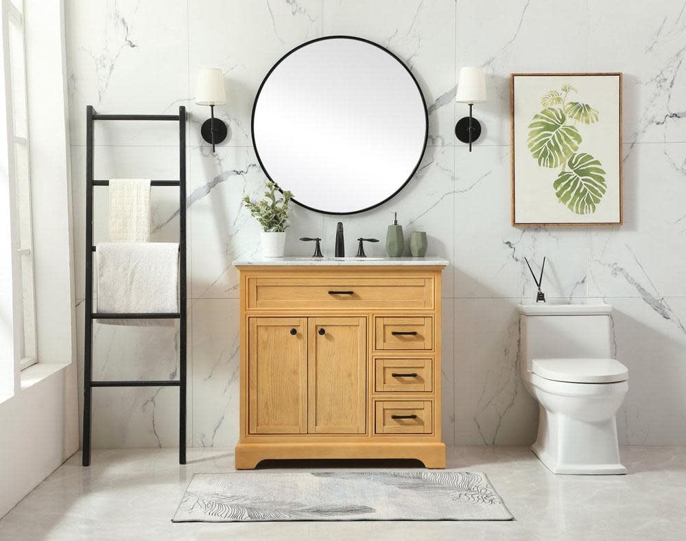 Elegant Lighting VF15036WH Americana 36″ – Natural Wood