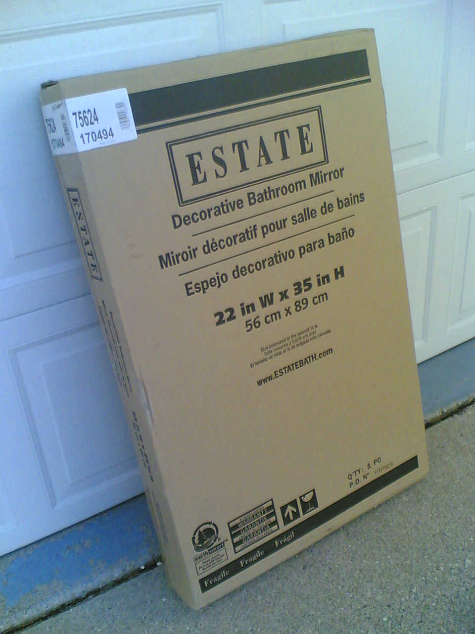 NIB: Medium Decorative Colonial-Design Bathroom Vanity or Hallway Mirror (22×35)