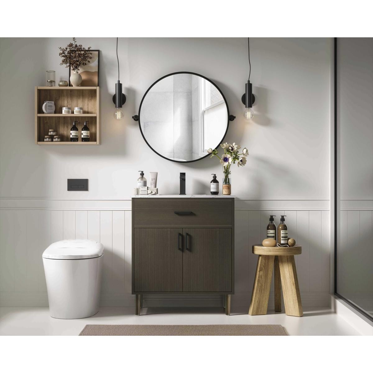 Elegant Lighting VF25030MMB Chandler Vanity Mocha Brown