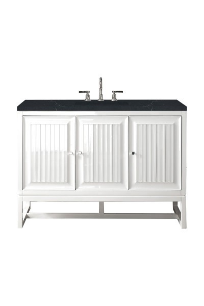 48″ James Martin Athens E645-V48-GW-3CSP Vanity Cabinet Charcoal Soapstone Top