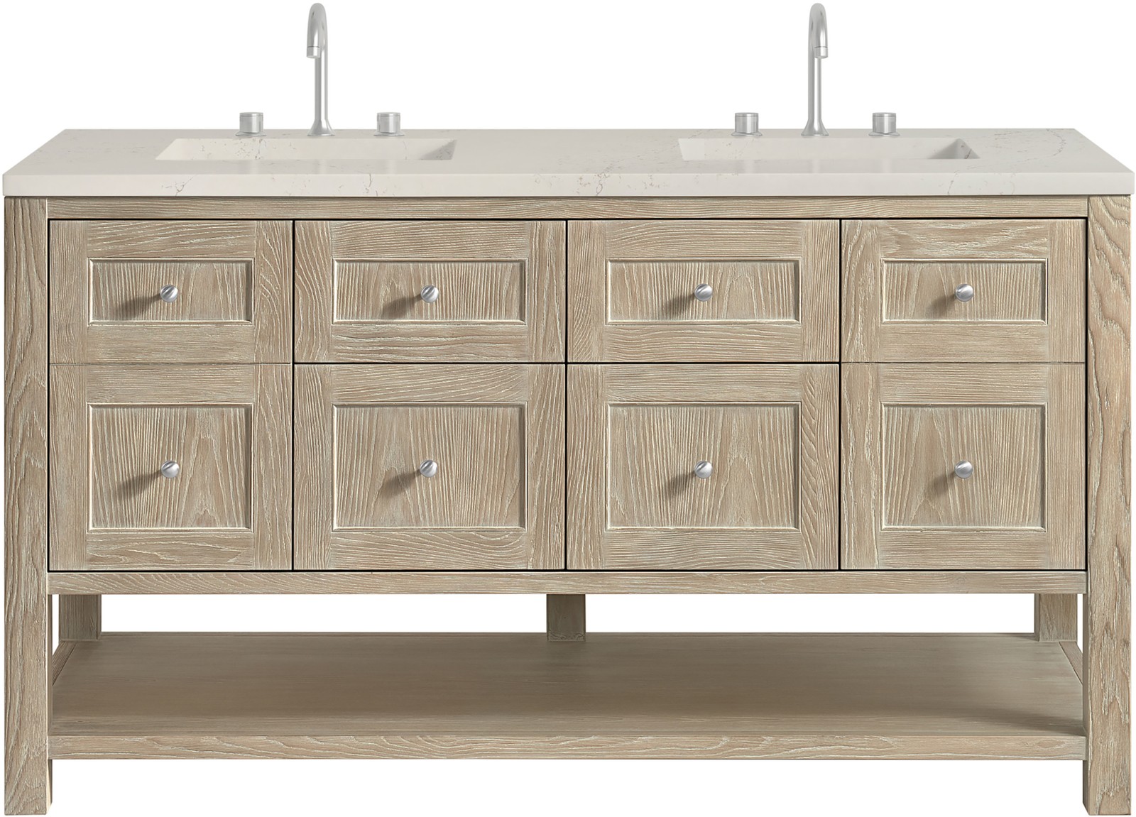 James Martin Vanities 330-V60D-3SFR Breckenridge 60″ – Whitewashed Oak