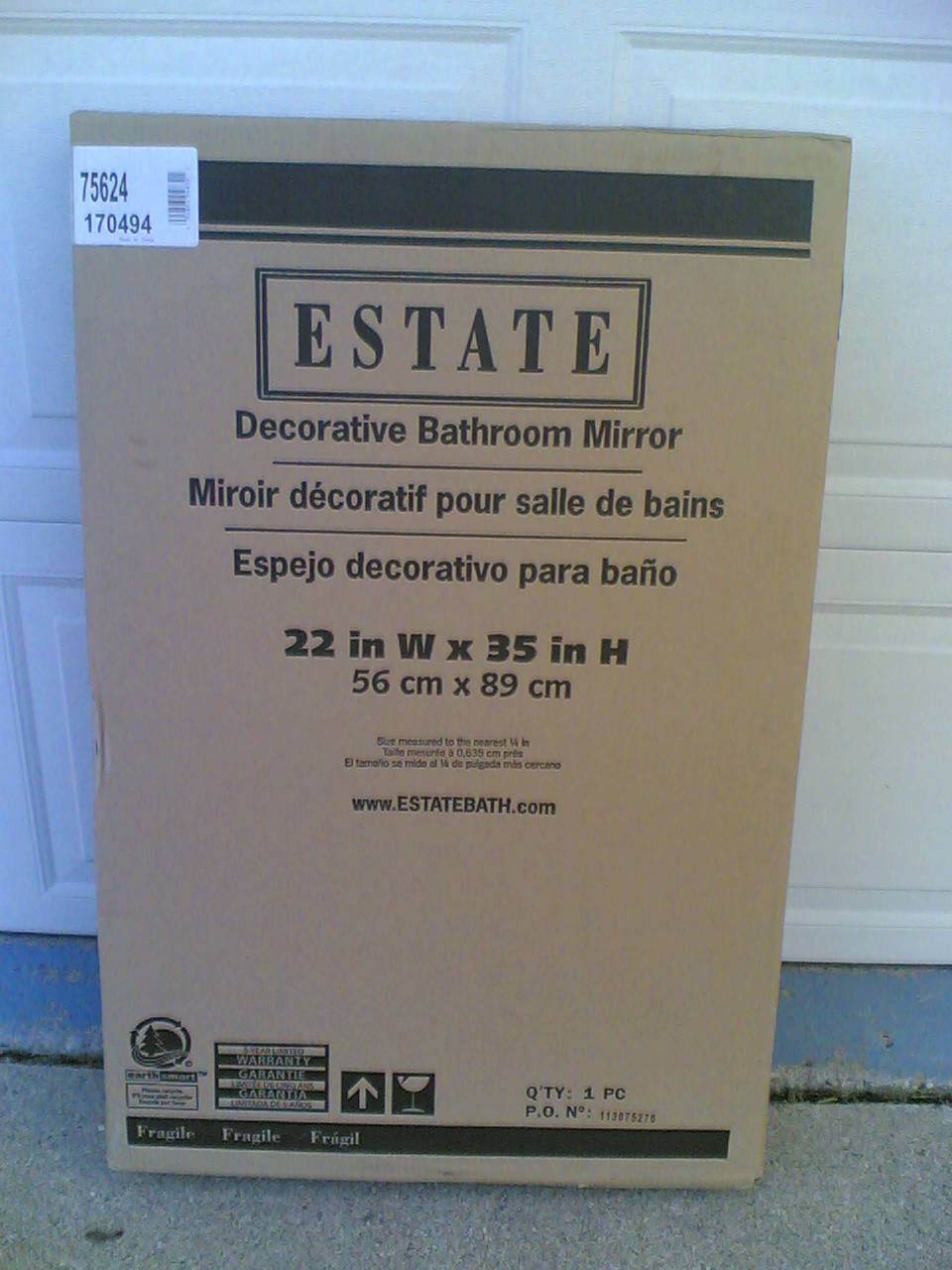 NIB: Medium Decorative Colonial-Design Bathroom Vanity or Hallway Mirror (22×35)