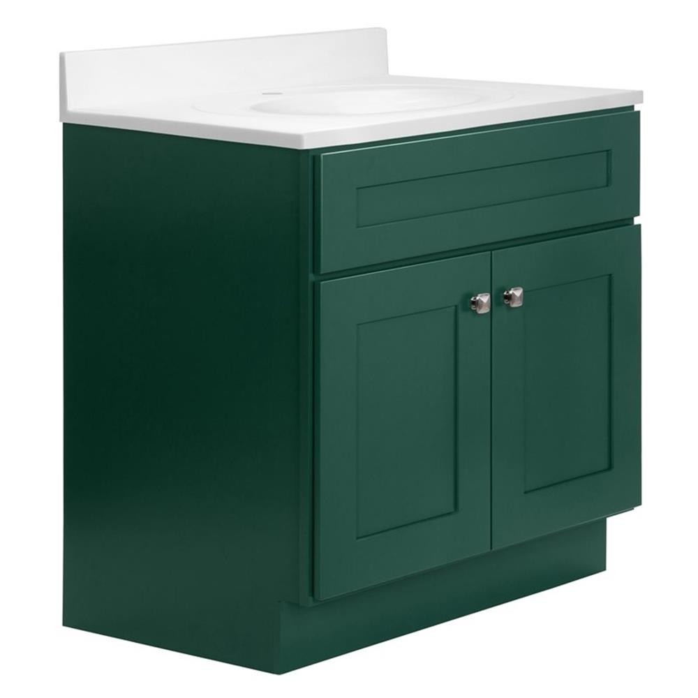 Bowery Hill 31-Inch Bath Vanity – Hunt Club Base and Single Hole Top