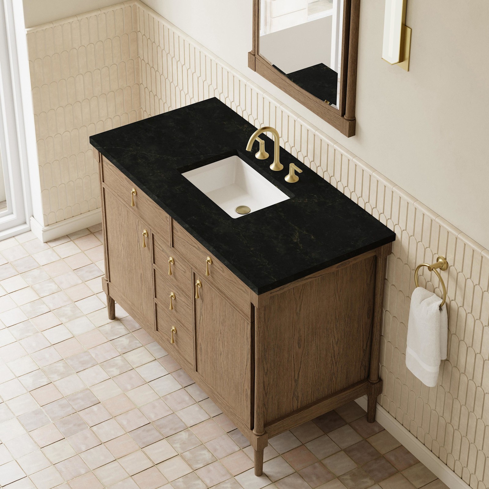James Martin Vanities D680-V48-3PHT Kinnsden 48″ – Sable Oak