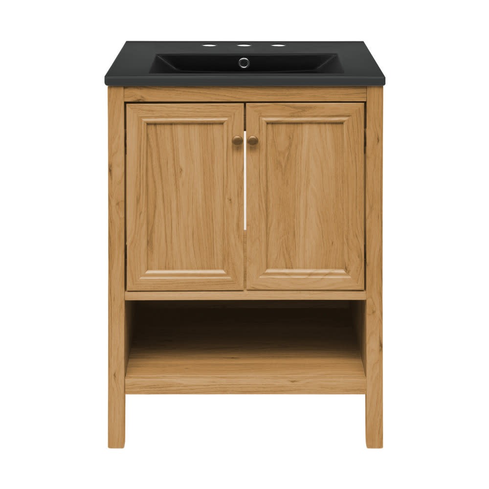 Swiss Madison SM-BV240-3MB Chateau 24″ – Golden Oak / Matte Black
