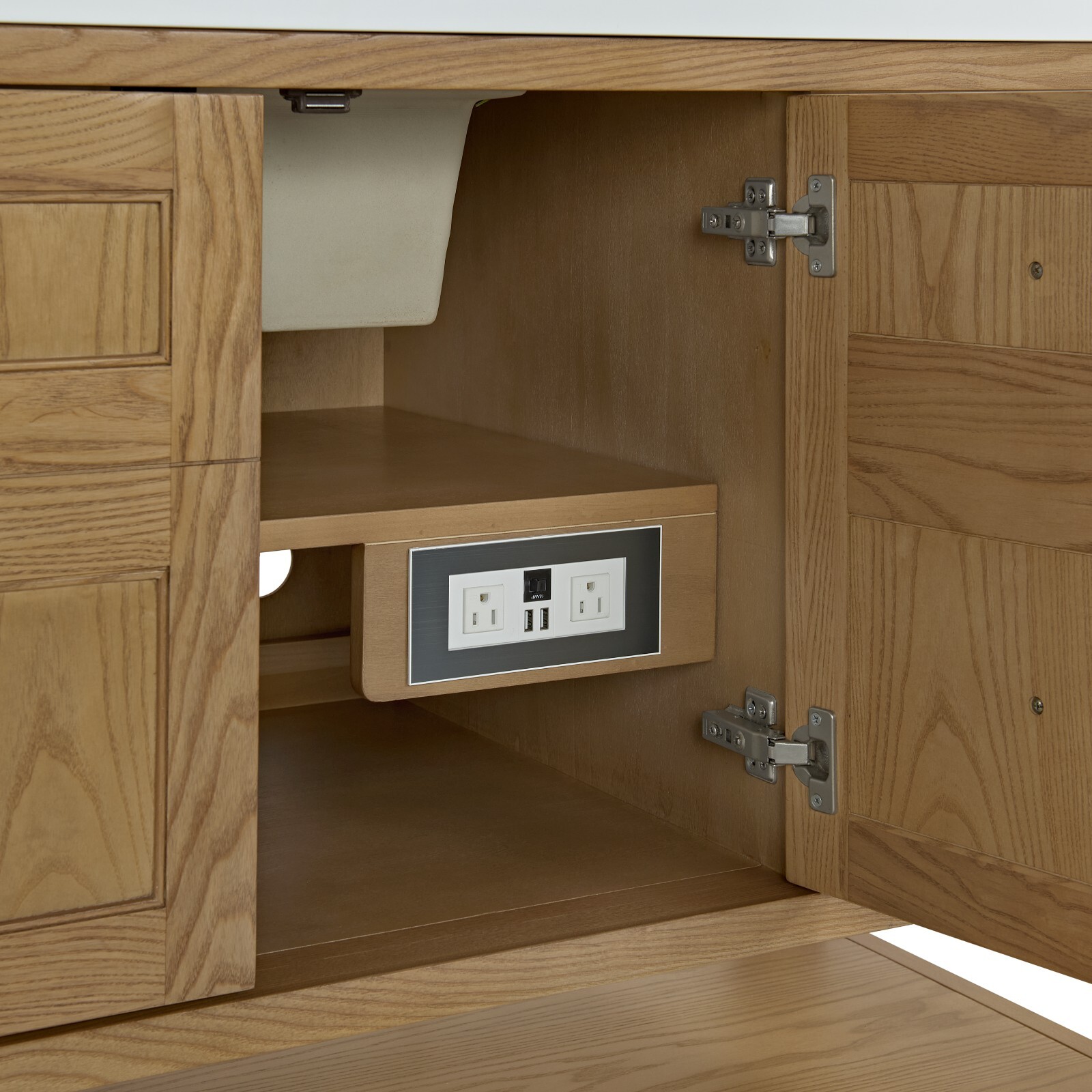 60in James Martin Breckenridge 330-V60S-LNO Single Vanity, Light Natural Oak