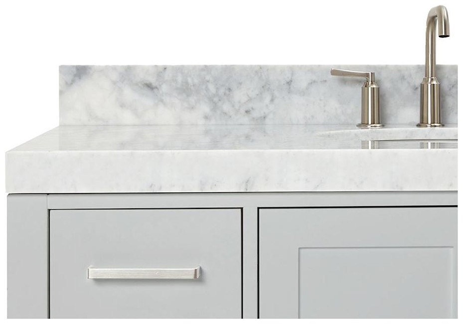 Ariel A048SCW5OVO Cambridge 48″ – Grey / Italian Carrara Marble Top / Brushed