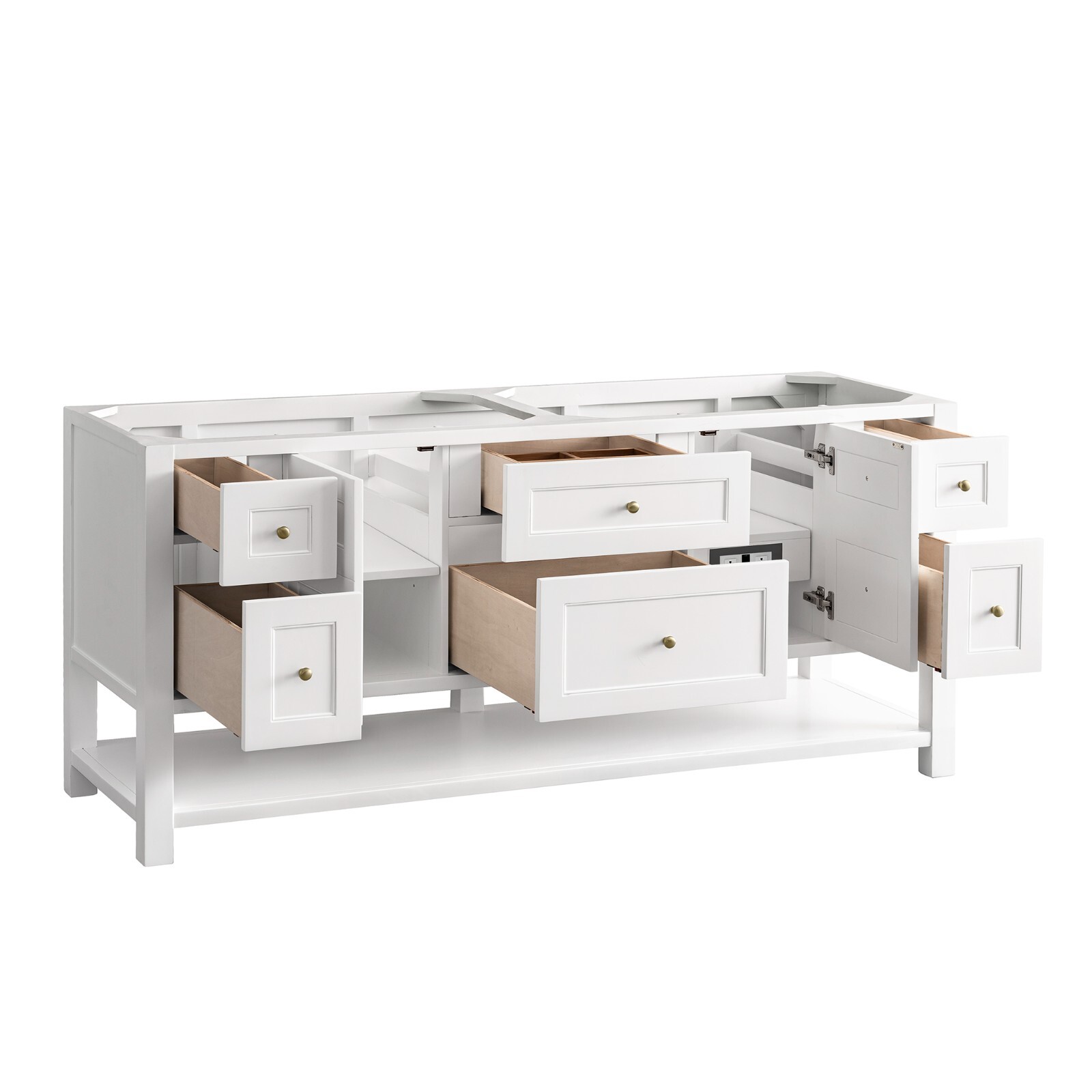 72in James Martin Breckenridge 330-V72-BW Double Vanity Base Only, Bright White