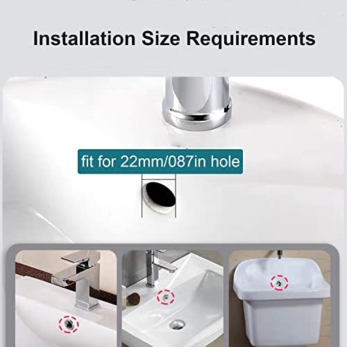 2 Pack Sink Overflow Ring Matte Black Bathroom Vanity Sink Overflow Cover