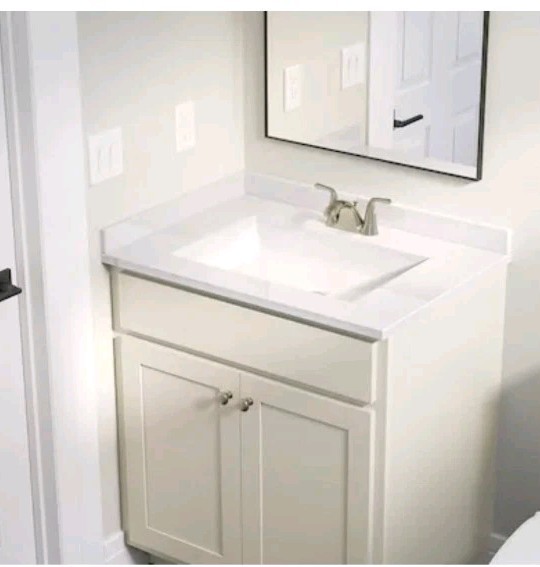 NEW Project Source 31″ White Cultured Marble Bathroom Vanity Backsplash