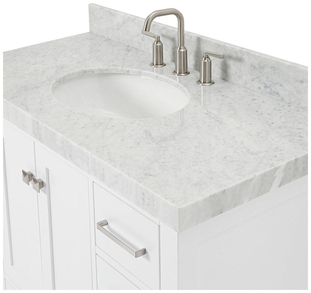 Ariel A042SCW5OVO Cambridge 43″ – Midnight Blue / Italian Carrara Marble Top /