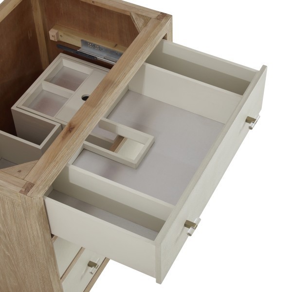 36″ James Martin Celeste D604-V36-SHG-3WZ Vanity Cabinet White Zeus Top