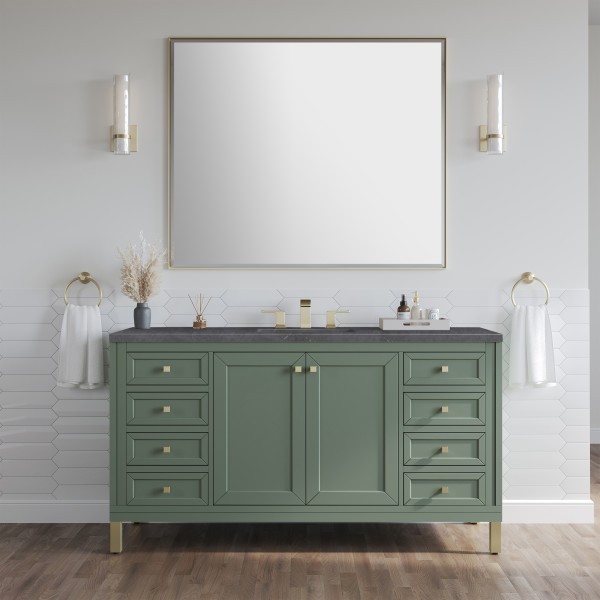 60″ James Martin Chicago 503-V60S-SC-3CSP Vanity Cabinet Charcoal Soapstone Top