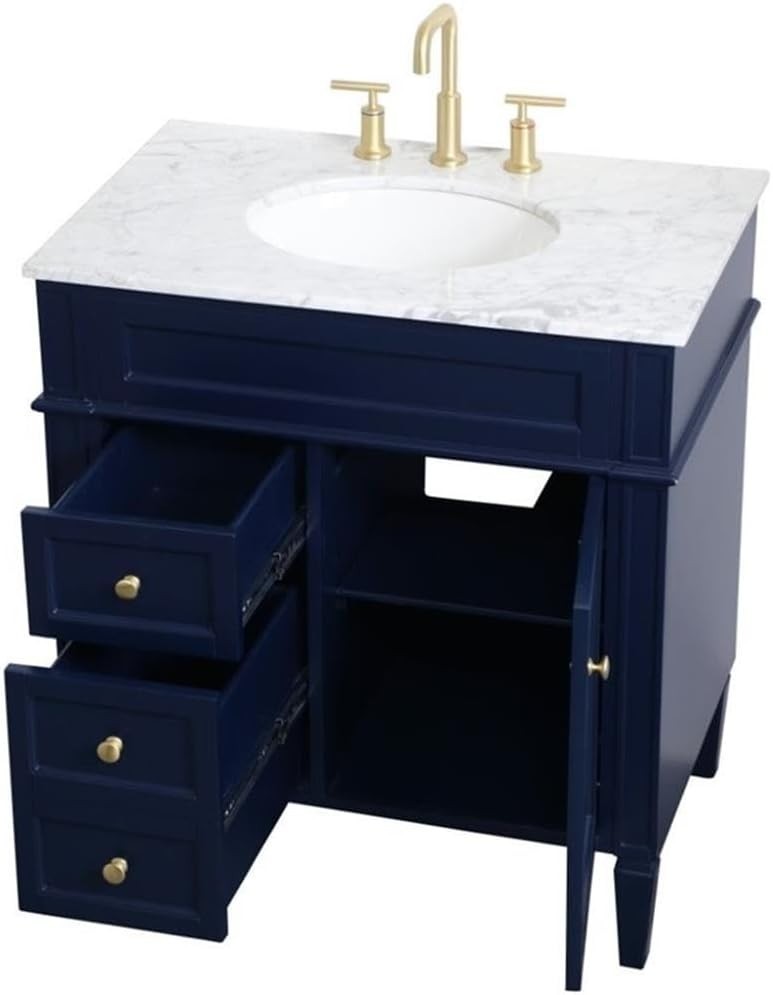Elegant Lighting – VF12532BL – 32 Inch Single Bathroom Vanity in Blue