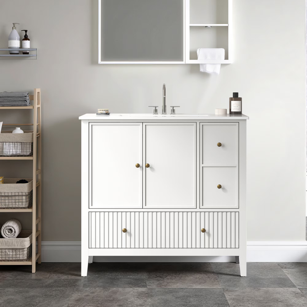 36″ Bathroom Vanity with Sink Combo Bathroom Cabinet with Doors and Drawer