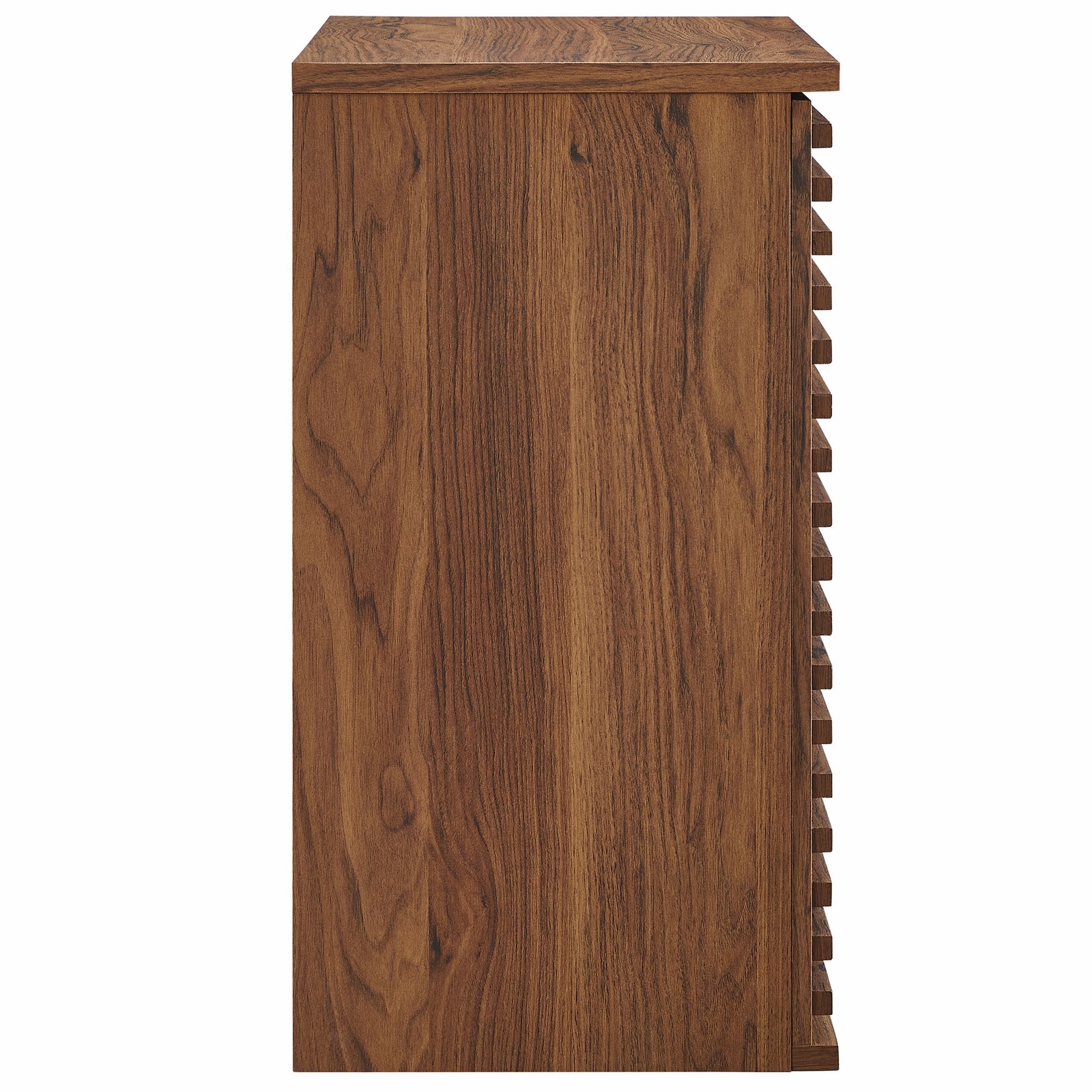 Render Wall Mounted Bathroom Cabinet in Walnut