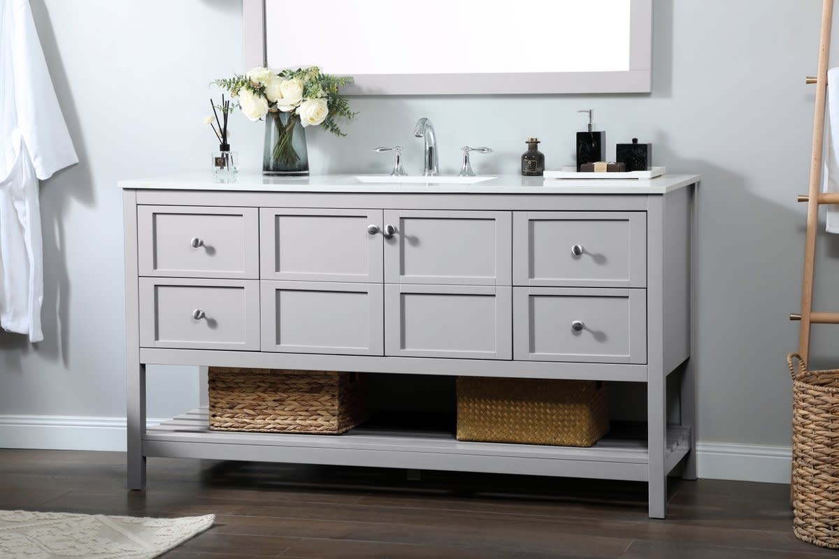 Elegant Lighting VF16460 Theo 60″ – White