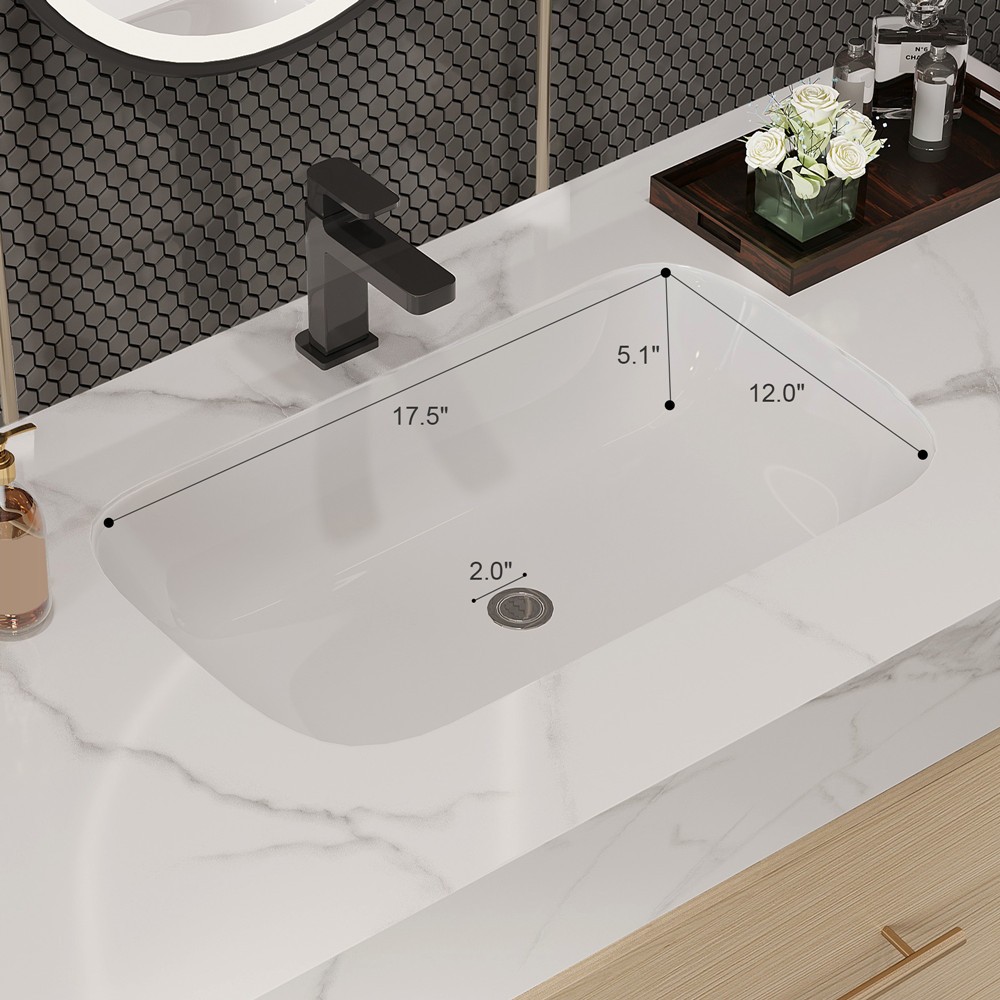 39.4″ Floating Bathroom Vanity Cabinet w/Sink,2 Drawers Wall Mounted Bath Vanity