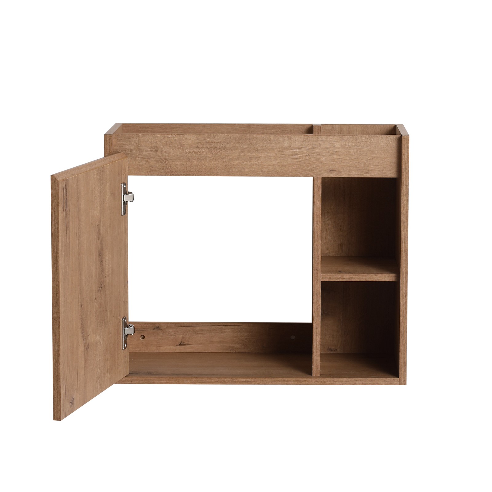 24 Inch Wall-Mounted Bathroom Vanity with White Ceramic Sink