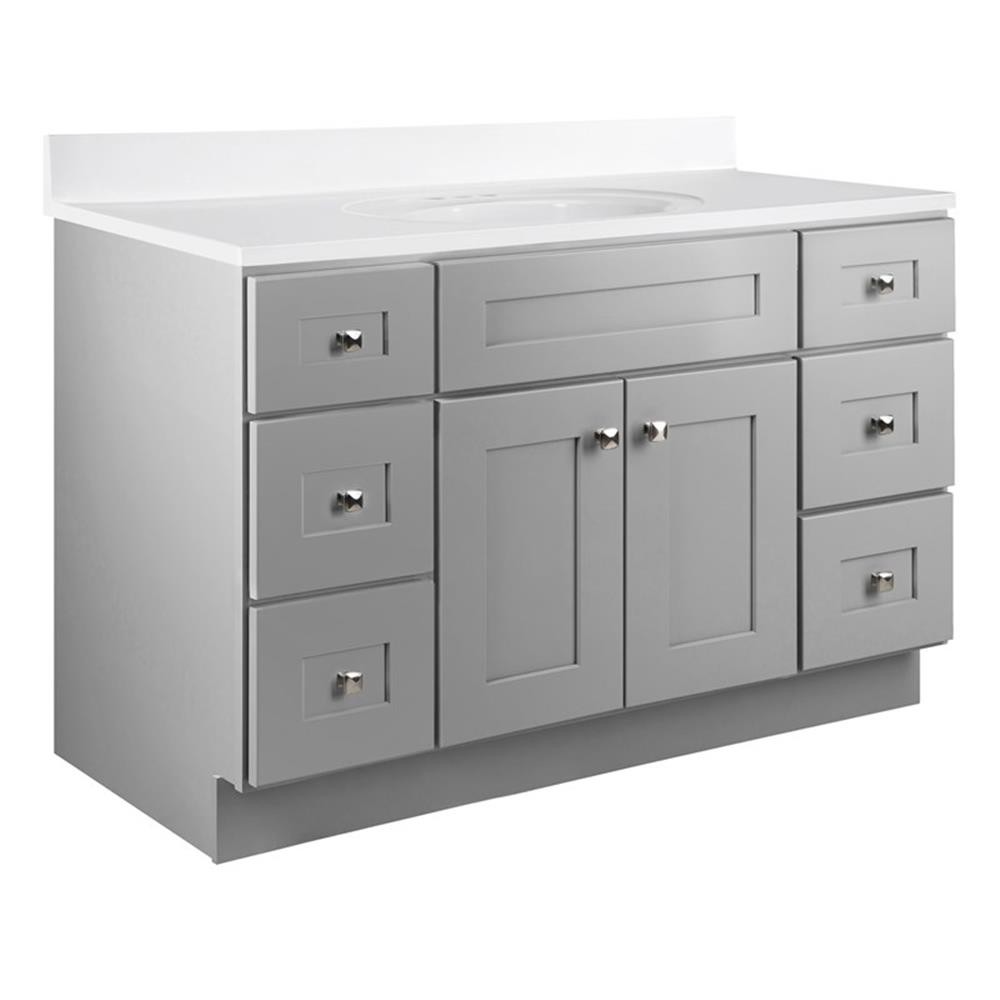 Brookings 48″ Bathroom Vanity Shaker Solid Wood-Assembled Sherwin Williams Gray
