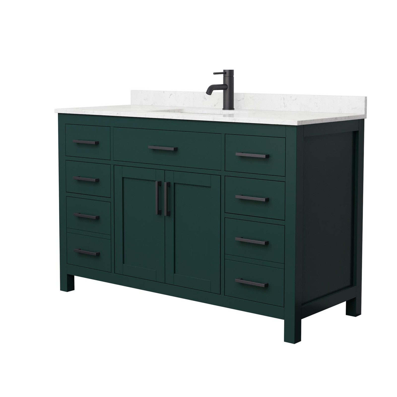 Wyndham Collection WCG242454S-UNSMXX Beckett 54″ – Dark Blue / Carrara Cultured