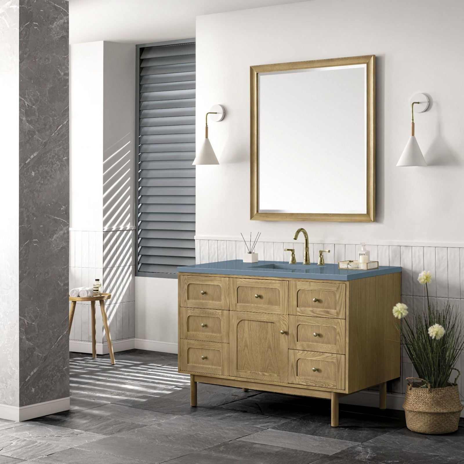James Martin Vanities 545-V48-3CBL Laurent 48″ – Light Natural Oak