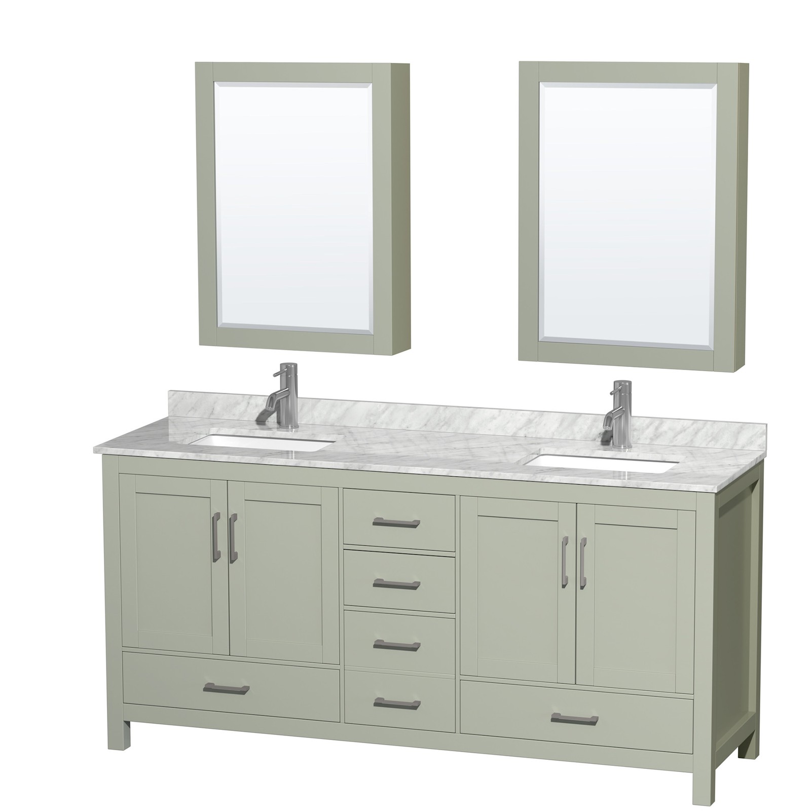 Wyndham Collection WCS141472DUNSMED Sheffield 72″ – Espresso / White Carrara