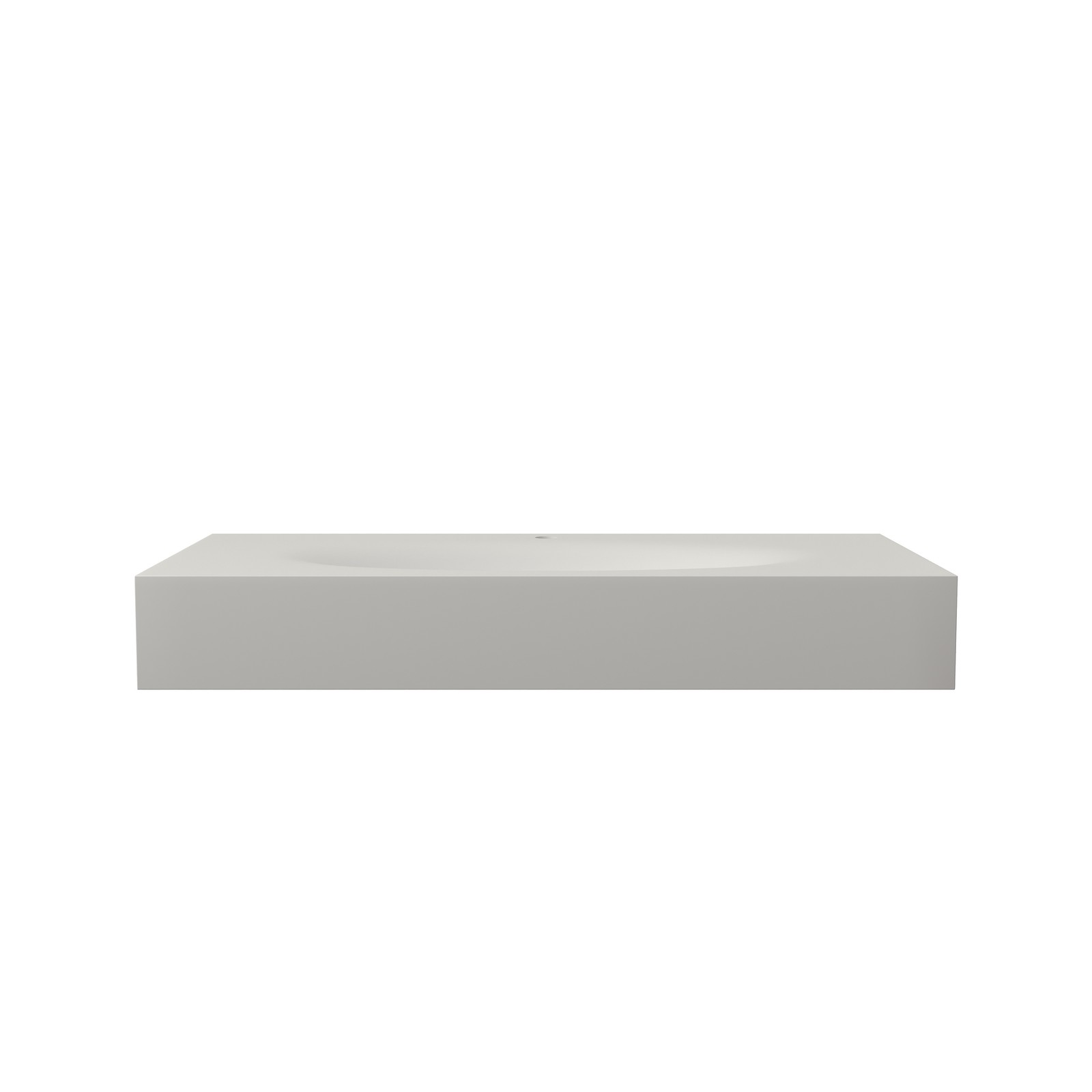 42″ Solid Surface Bathroom Vanity Basin, Matte White