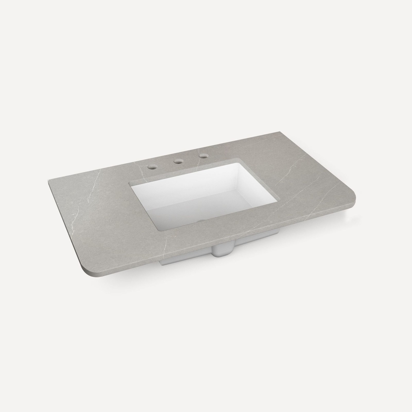 Robern TA36UCO-8CS6 Craft Series 36″ Quartz Vanity Top – White Zeus Extreme