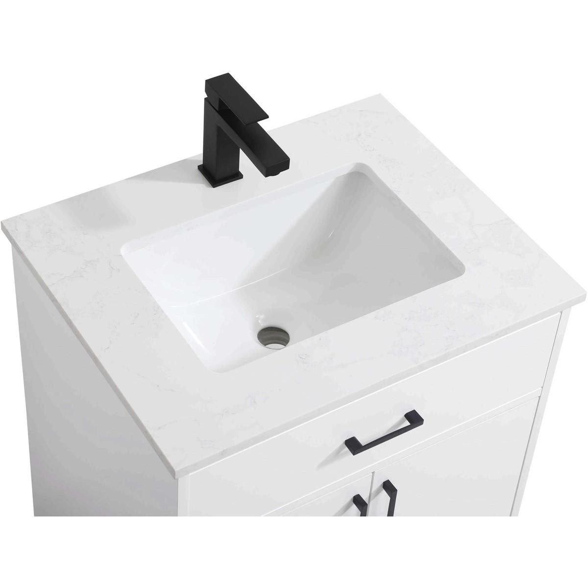 Elegant Lighting VF25024MWH Chandler 24 X 34 inch White Bathroom Vanity Cabinet